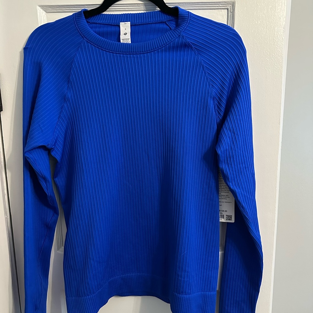 lululemon athletica Blue Ribbed Top